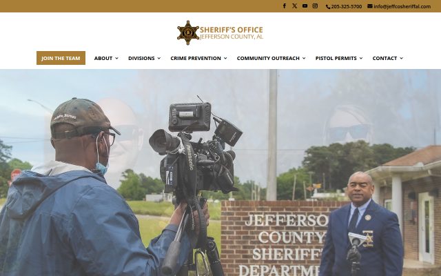 Screenshot of Jefferson County Jail website