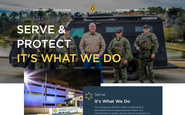 Screenshot of Tuscaloosa County Jail website