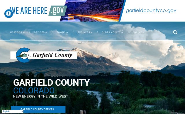 Screenshot of Garfield County Jail website