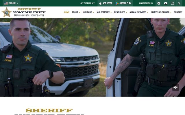 Screenshot of Brevard County Jail Complex website