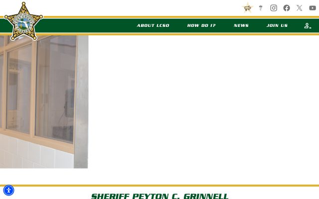 Screenshot of Lake County Detention Center website