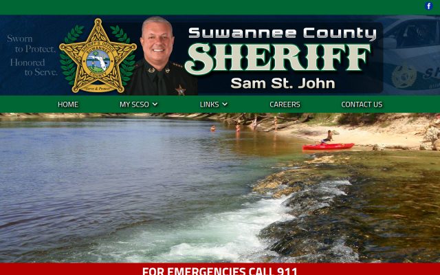 Screenshot of Suwannee County Jail website