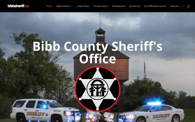 Screenshot of Bibb County Law Enforcement Center (Bibb County Jail) website