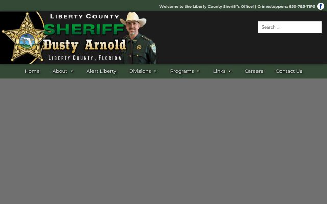 Screenshot of Liberty County Jail website
