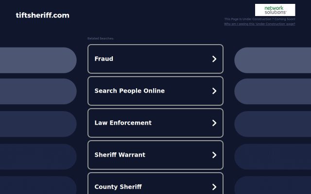 Screenshot of Tift County Jail website