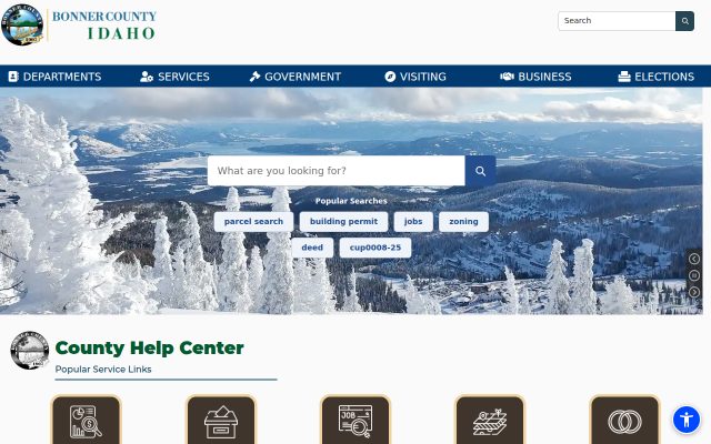 Screenshot of Bonner County Jail website