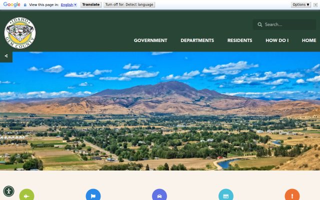 Screenshot of Gem County Jail website