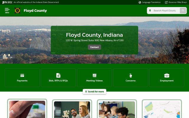 Screenshot of Floyd County Jail website