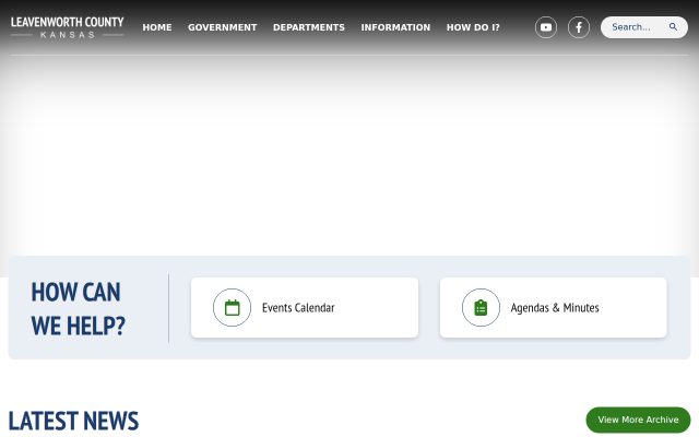 Screenshot of Leavenworth County Detention Center website