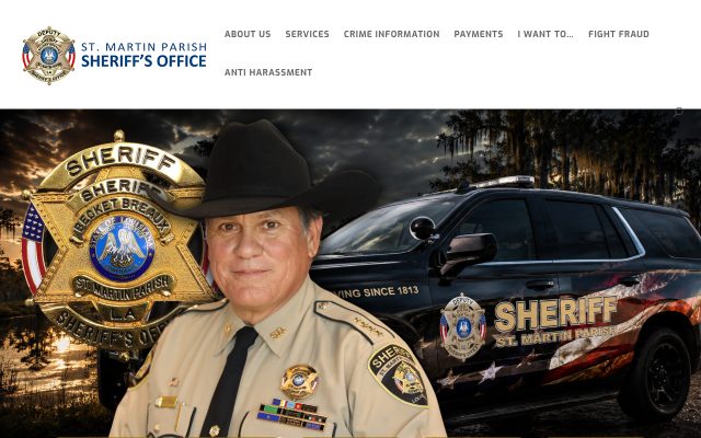 Screenshot of St. Martin Parish Correctional Center website