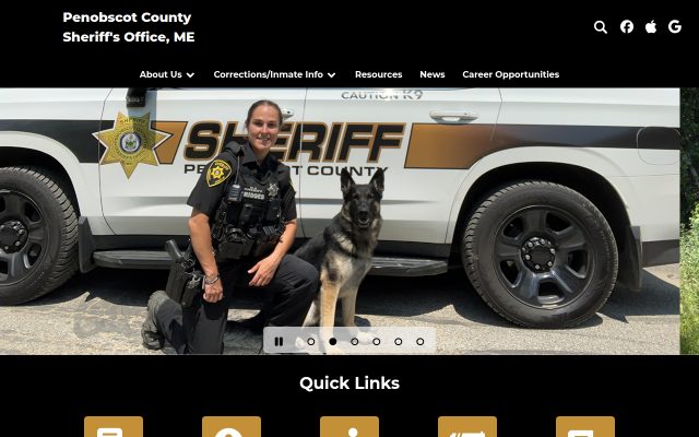 Screenshot of Penobscot County Jail website