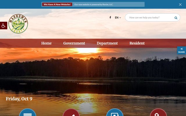 Screenshot of Mahnomen County Jail website