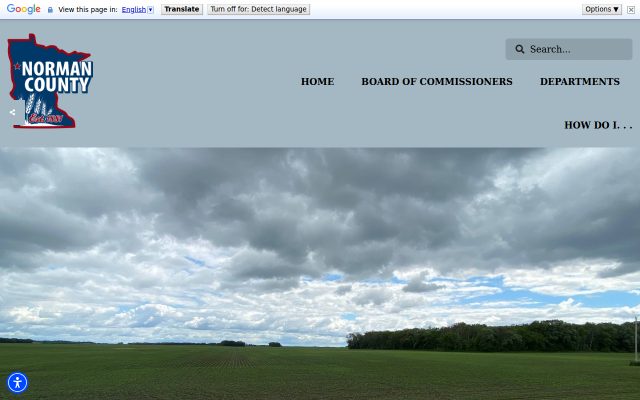 Screenshot of Norman County Jail website