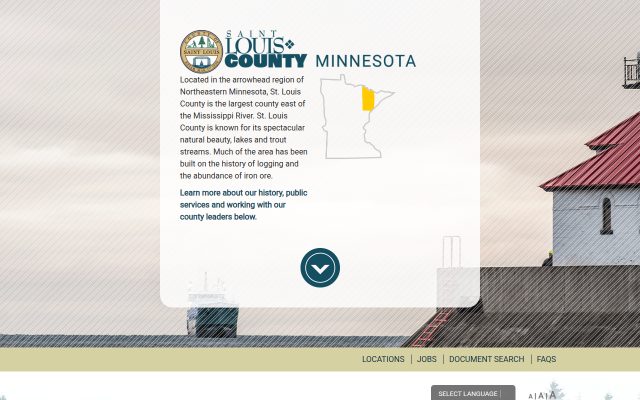 Screenshot of St. Louis County Jail website