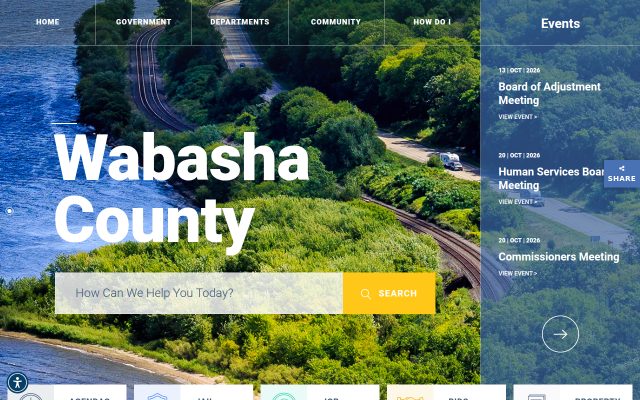 Screenshot of Wabasha County Jail website