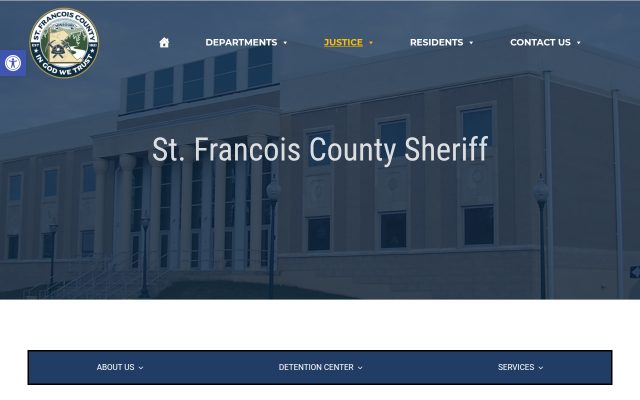 Screenshot of St. Francois County Jail website