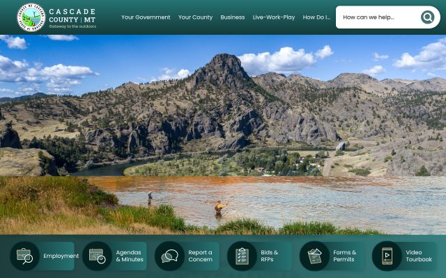 Screenshot of Cascade County Detention Center website