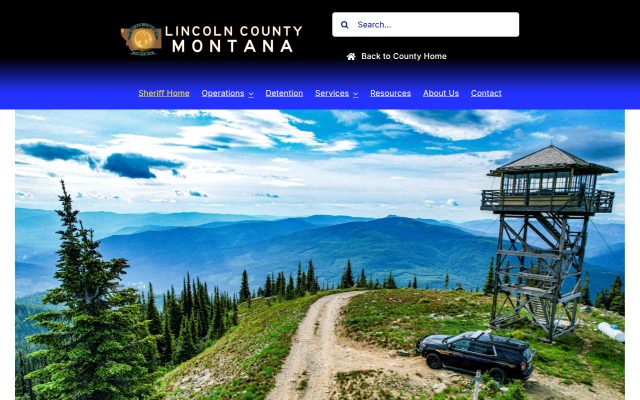 Screenshot of Lincoln County Detention Center website