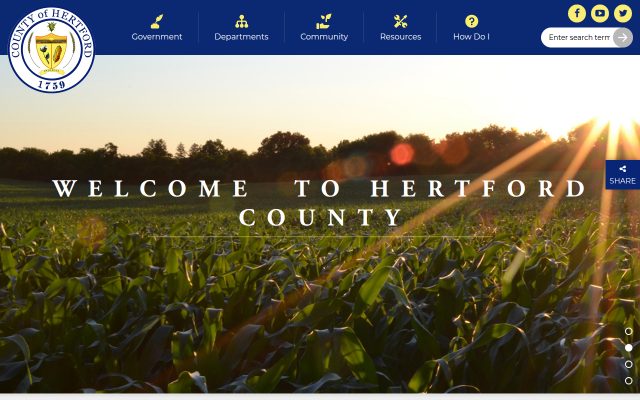 Screenshot of Hertford County Detention Center website