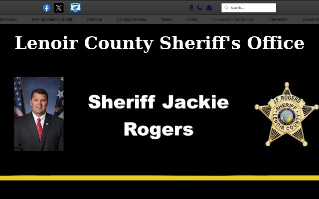 Screenshot of Lenoir County Jail website