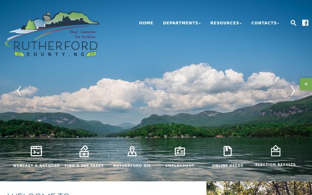 Screenshot of Rutherford County Detention Center website