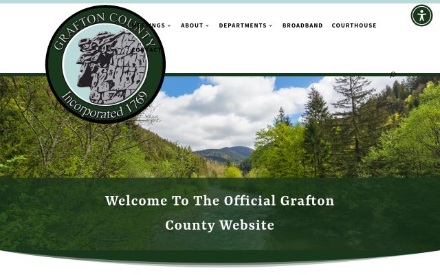 Screenshot of Grafton County Department of Corrections website