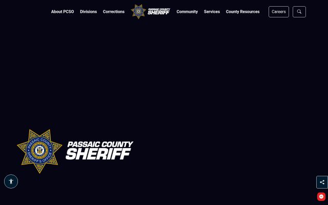Screenshot of Passaic County Jail website