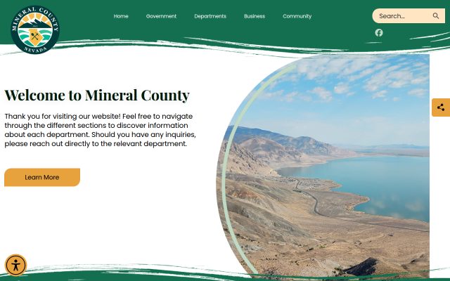 Screenshot of Mineral County Jail website