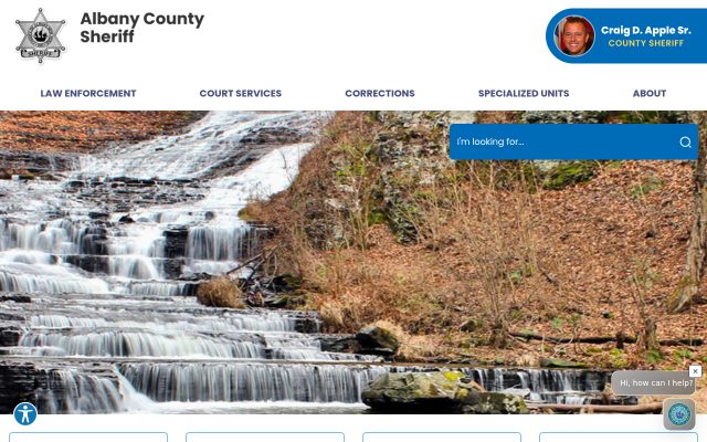 Screenshot of Albany County Correctional Facility website