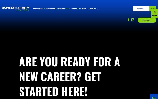 Screenshot of Oswego County Correctional Facility website