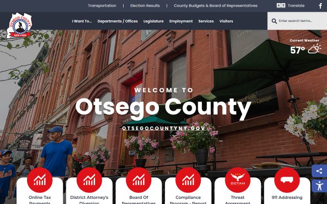 Screenshot of Otsego County Correctional Facility website