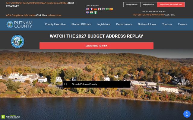 Screenshot of Putnam County Correctional Facility website