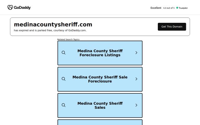 Screenshot of Medina County Jail website