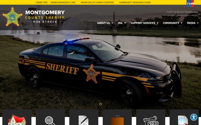 Screenshot of Montgomery County Jail website