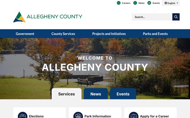 Screenshot of Allegheny County Jail website