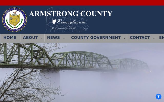 Screenshot of Armstrong County Jail website