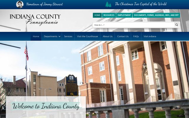 Screenshot of Indiana County Jail website