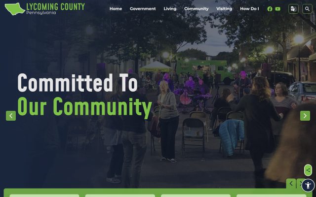 Screenshot of Lycoming County Prison website