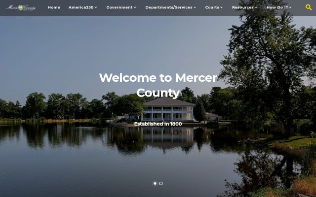 Screenshot of Mercer County Jail website