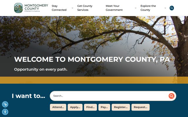 Screenshot of Montgomery County Correctional Facility website