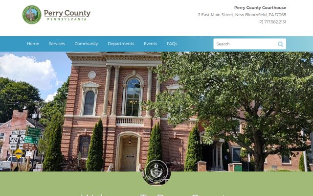 Screenshot of Perry County Prison website