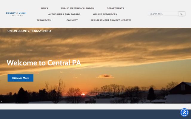 Screenshot of Union County Jail website