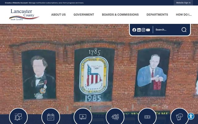 Screenshot of Lancaster County Detention Center website