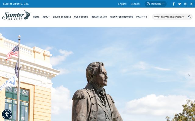 Screenshot of Sumter-Lee Regional Detention Center website