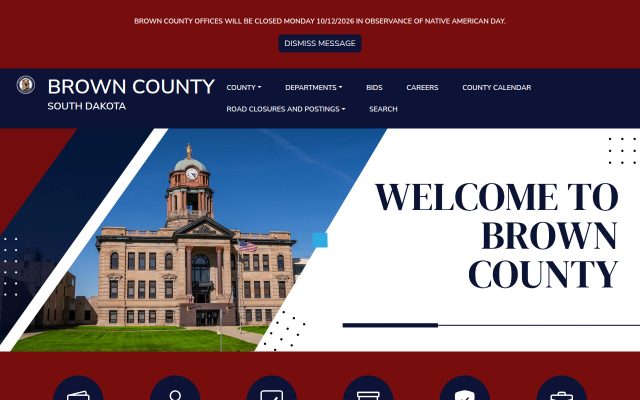 Screenshot of Brown County Jail website
