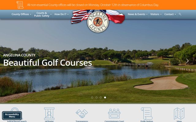 Screenshot of Angelina County Jail website