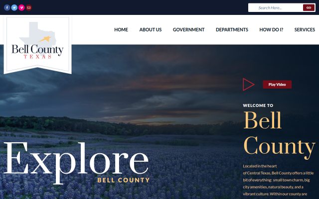 Screenshot of Bell County Jail website