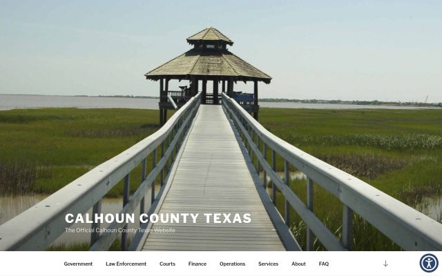 Screenshot of Calhoun County Jail website