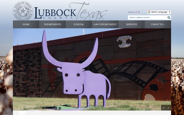 Screenshot of Lubbock County Detention Center website