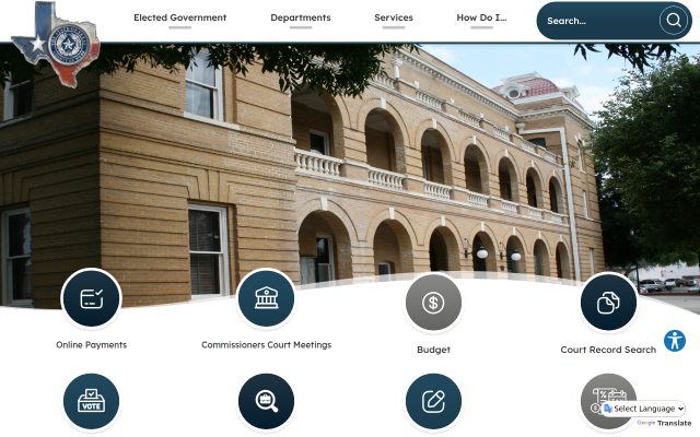 Screenshot of Webb County Jail website